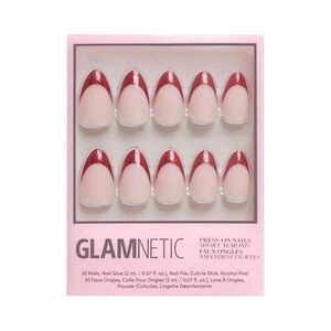 Glamnetic Press-On Nails Short Almond - Red Affair